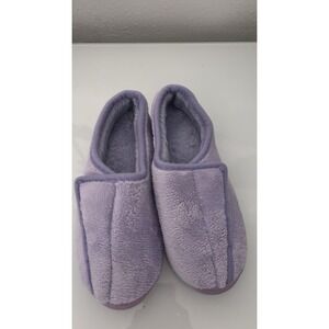 Git-up Womens Memory Foam Slippers Adjustable Closure Purple House Shoes Size 8